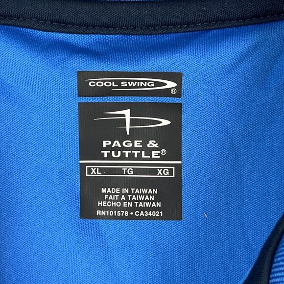 Page Tuttle Shirt Extra Large Mens Polo Microfiber Coblestone Golf Club Carolina - Picture 7 of 12